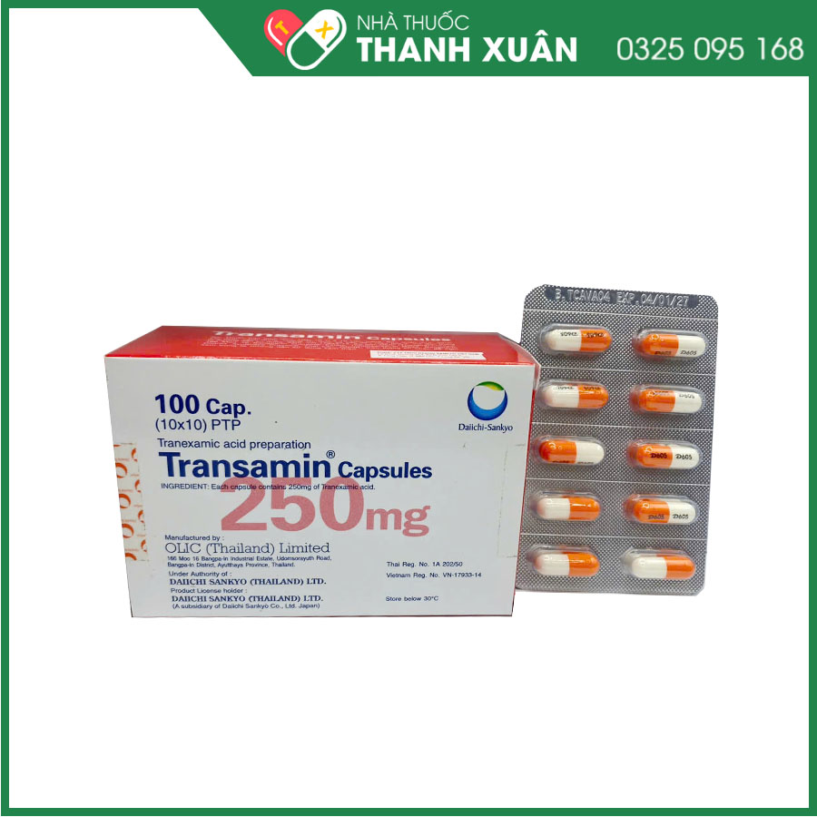 Transamin điều trị chảy máu do tăng tiêu fibrin